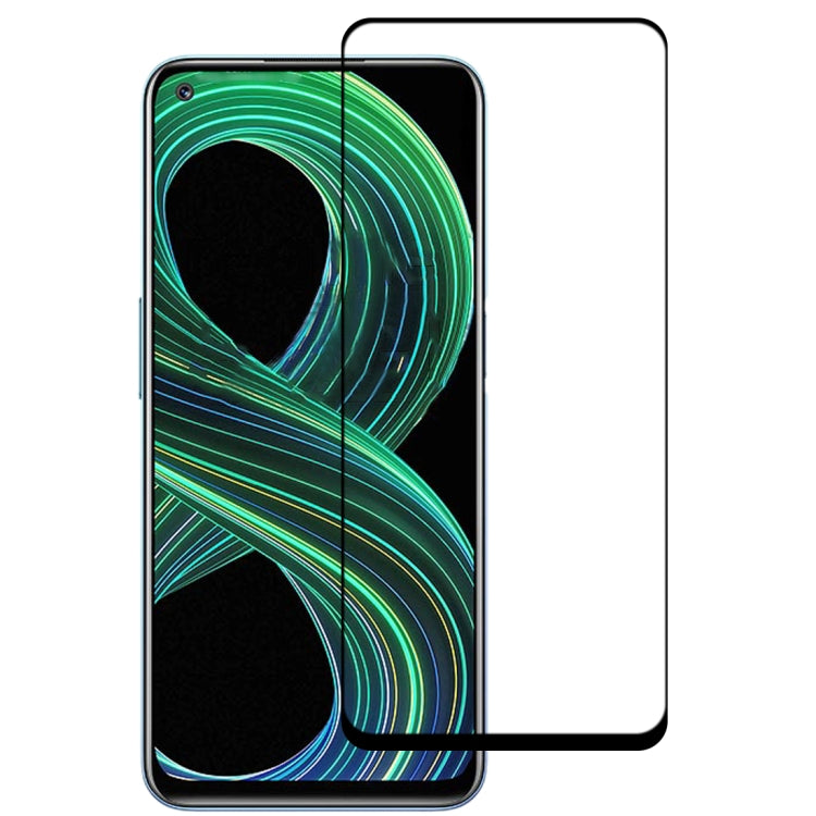 For OPPO Realme 8 5G / 8S 5G Full Glue Full Cover Screen Protector Tempered Glass Film