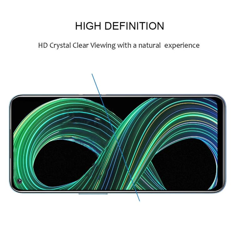 For OPPO Realme 8 5G / 8S 5G Full Glue Full Cover Screen Protector Tempered Glass Film