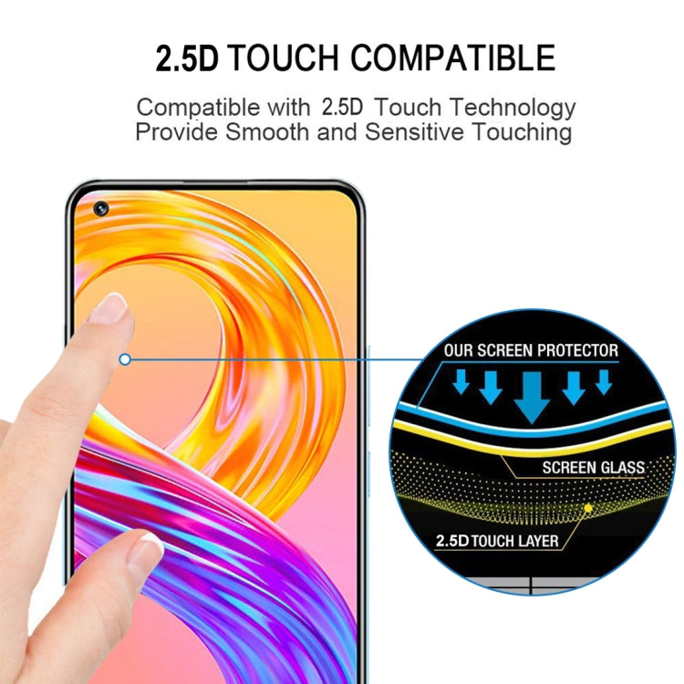 For OPPO Realme 8 / 8 Pro 25 PCS Full Glue Full Screen Tempered Glass Film