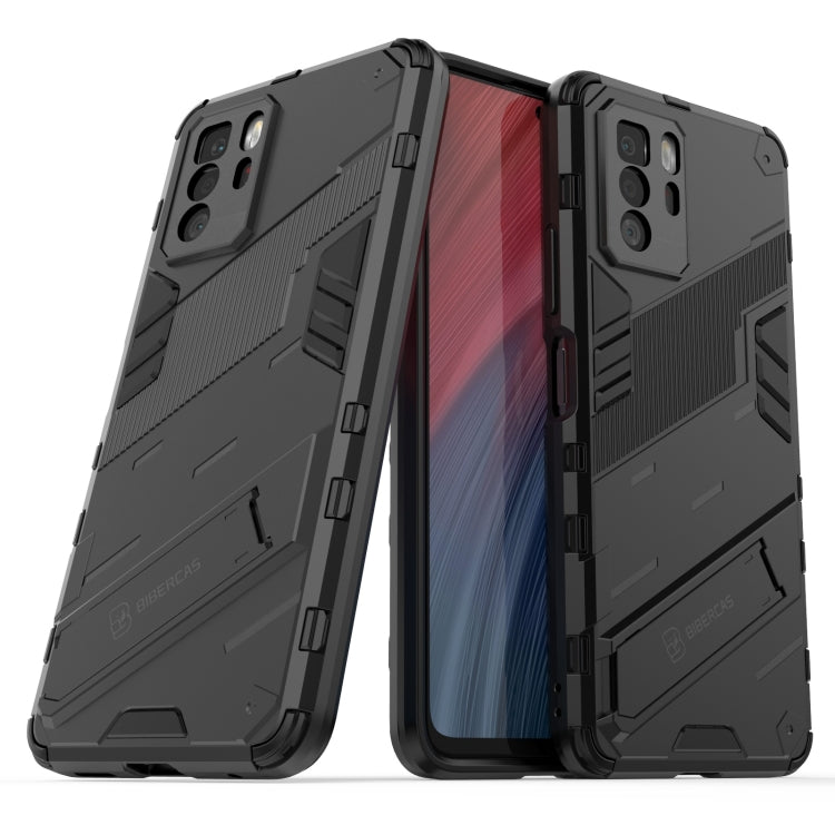 For Xiaomi Redmi Note 10 Pro 5G Punk Armor 2 in 1 PC + TPU Shockproof Case with Invisible Holder