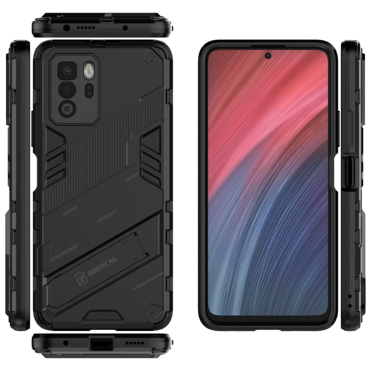 For Xiaomi Redmi Note 10 Pro 5G Punk Armor 2 in 1 PC + TPU Shockproof Case with Invisible Holder