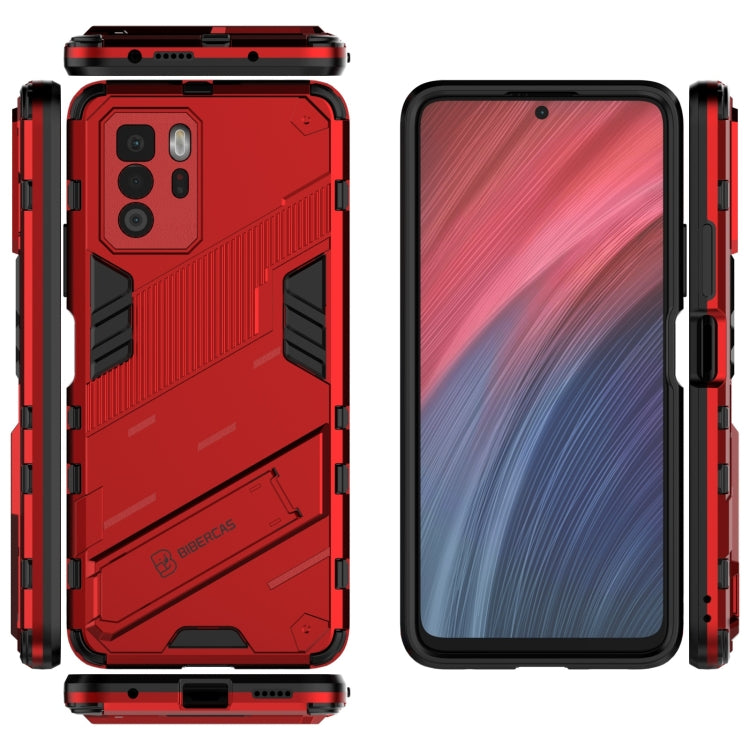 For Xiaomi Redmi Note 10 Pro 5G Punk Armor 2 in 1 PC + TPU Shockproof Case with Invisible Holder