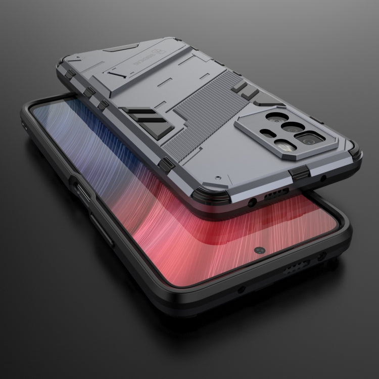 For Xiaomi Redmi Note 10 Pro 5G Punk Armor 2 in 1 PC + TPU Shockproof Case with Invisible Holder