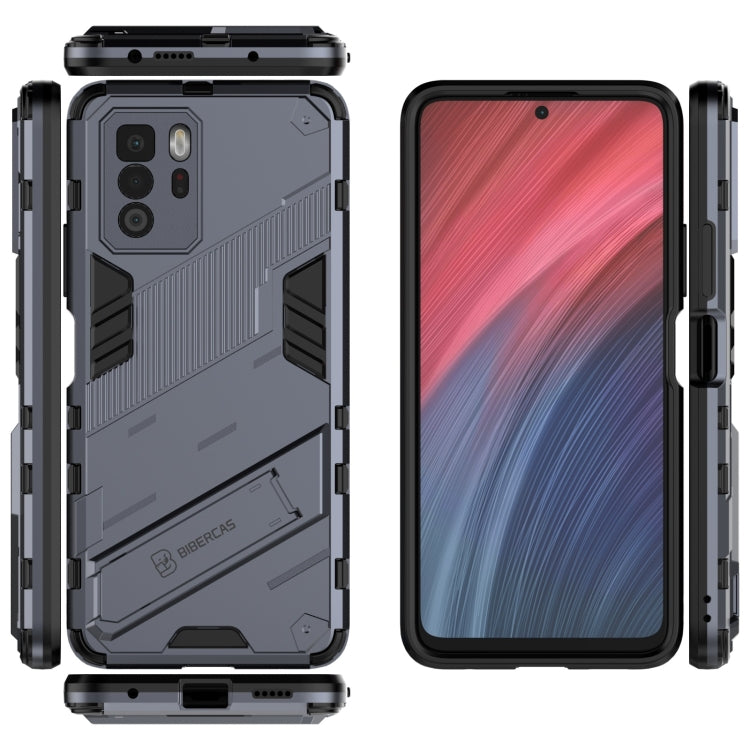 For Xiaomi Redmi Note 10 Pro 5G Punk Armor 2 in 1 PC + TPU Shockproof Case with Invisible Holder