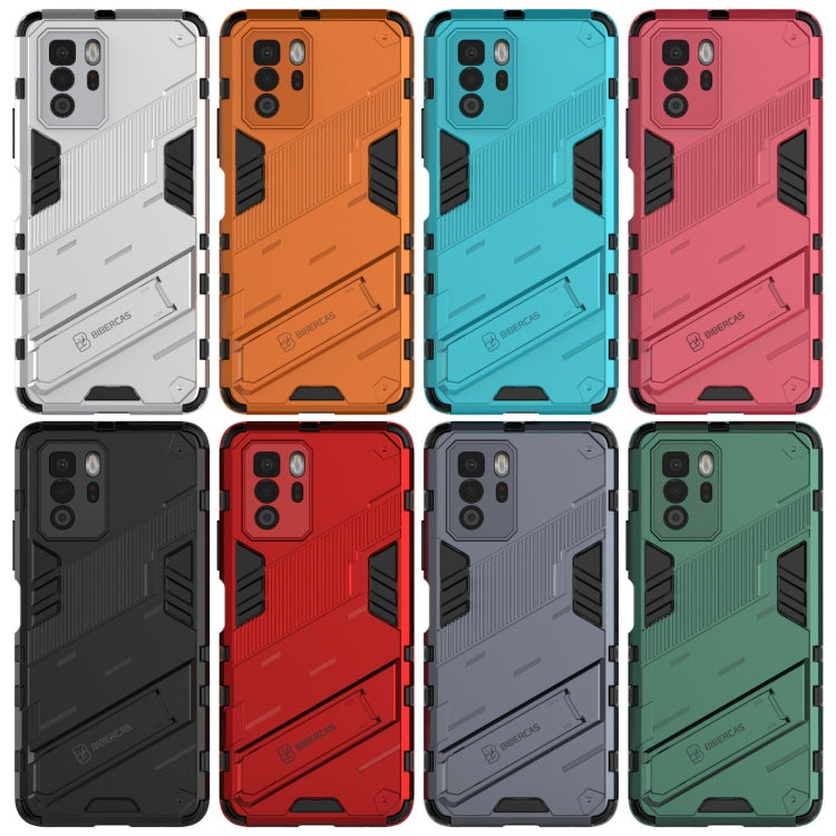 For Xiaomi Redmi Note 10 Pro 5G Punk Armor 2 in 1 PC + TPU Shockproof Case with Invisible Holder