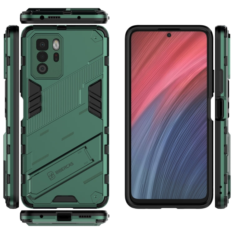 For Xiaomi Redmi Note 10 Pro 5G Punk Armor 2 in 1 PC + TPU Shockproof Case with Invisible Holder
