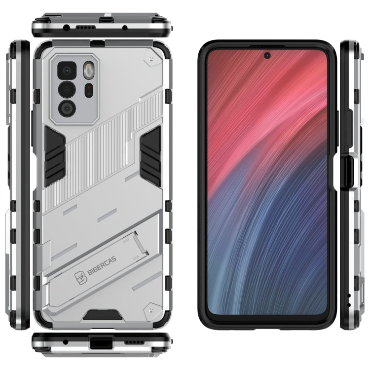 For Xiaomi Redmi Note 10 Pro 5G Punk Armor 2 in 1 PC + TPU Shockproof Case with Invisible Holder