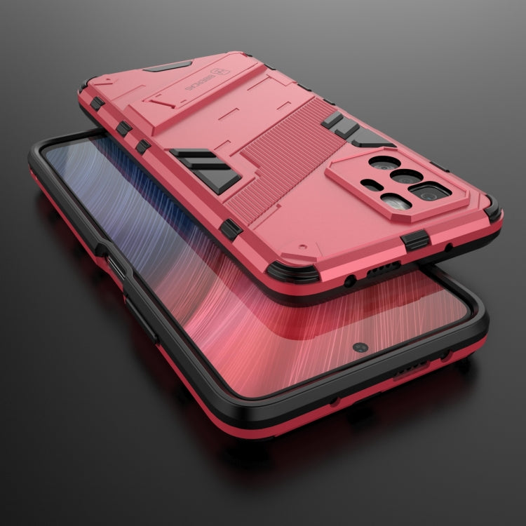 For Xiaomi Redmi Note 10 Pro 5G Punk Armor 2 in 1 PC + TPU Shockproof Case with Invisible Holder