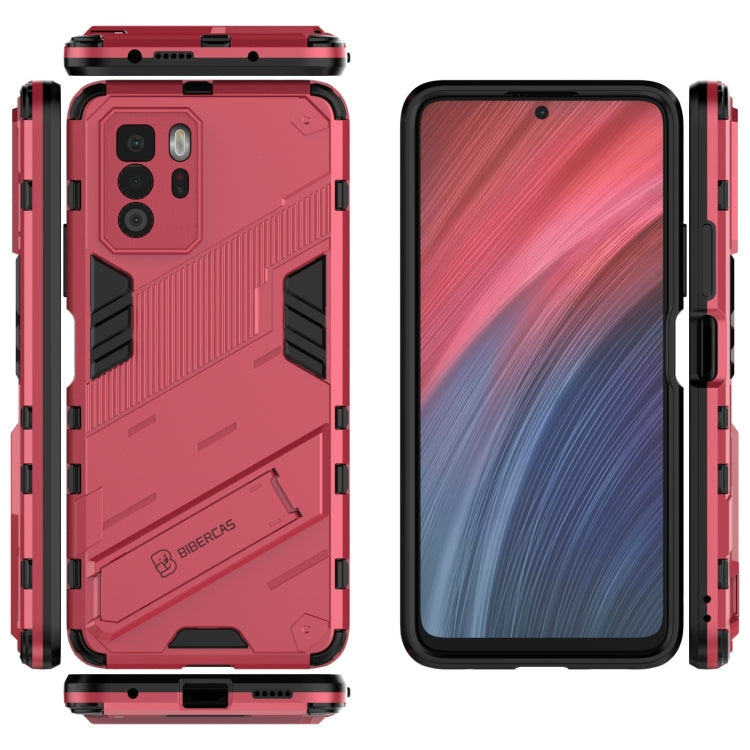 For Xiaomi Redmi Note 10 Pro 5G Punk Armor 2 in 1 PC + TPU Shockproof Case with Invisible Holder