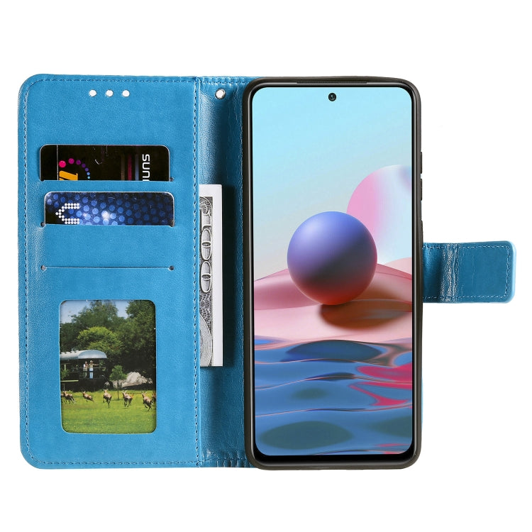 For Xiaomi Redmi Note 10 4G Totem Flower Embossed Horizontal Flip TPU + PU Leather Case with Holder & Card Slots & Wallet