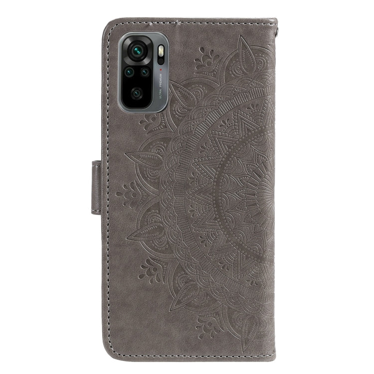 For Xiaomi Redmi Note 10 4G Totem Flower Embossed Horizontal Flip TPU + PU Leather Case with Holder & Card Slots & Wallet