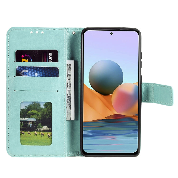 For Xiaomi Redmi Note 10 Pro Max Totem Flower Embossed Horizontal Flip TPU + PU Leather Case with Holder & Card Slots & Wallet