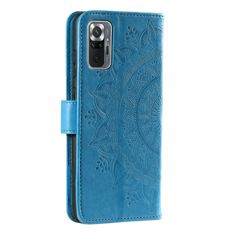 For Xiaomi Redmi Note 10 Pro Max Totem Flower Embossed Horizontal Flip TPU + PU Leather Case with Holder & Card Slots & Wallet