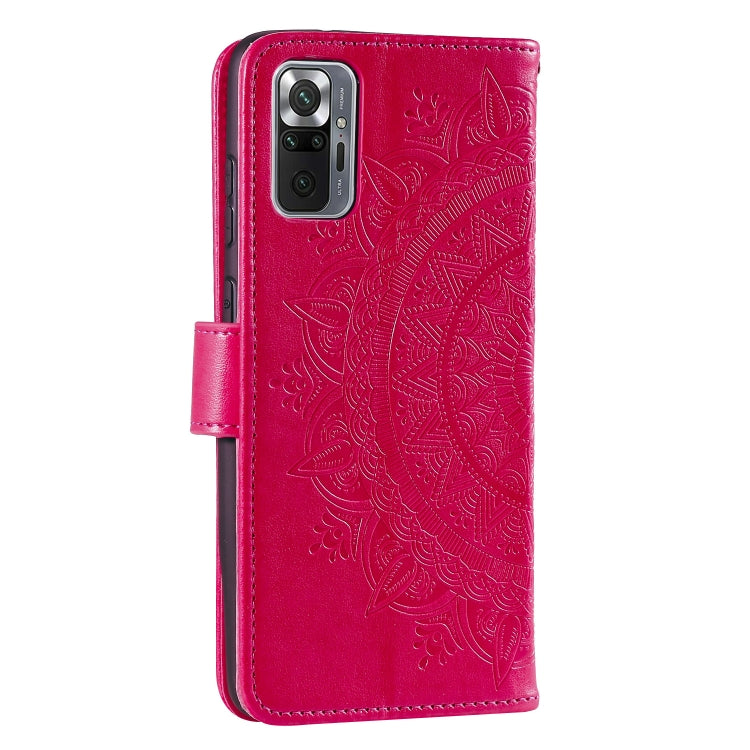 For Xiaomi Redmi Note 10 Pro Max Totem Flower Embossed Horizontal Flip TPU + PU Leather Case with Holder & Card Slots & Wallet