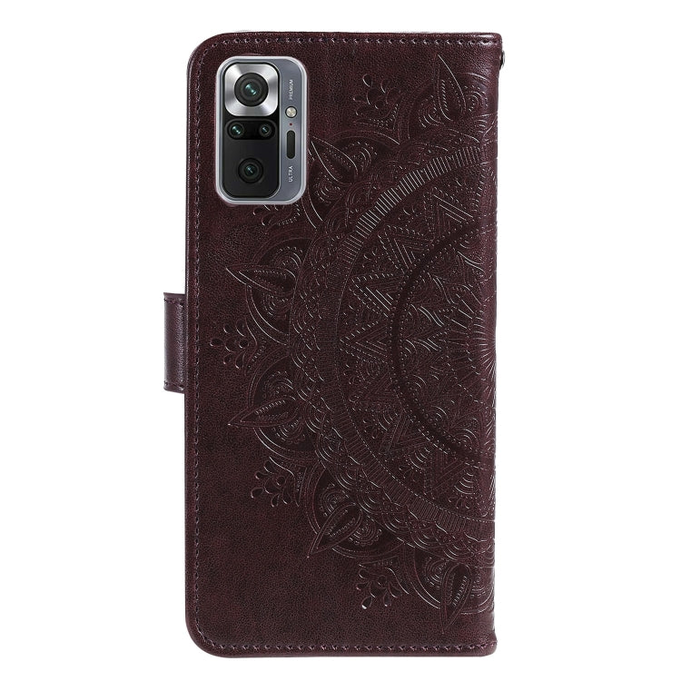 For Xiaomi Redmi Note 10 Pro Max Totem Flower Embossed Horizontal Flip TPU + PU Leather Case with Holder & Card Slots & Wallet