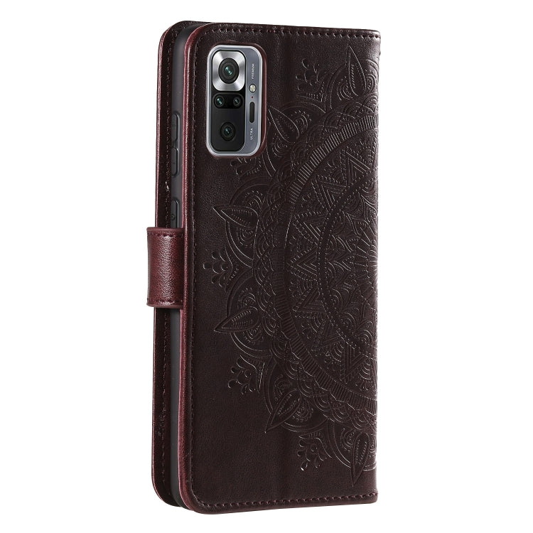 For Xiaomi Redmi Note 10 Pro Max Totem Flower Embossed Horizontal Flip TPU + PU Leather Case with Holder & Card Slots & Wallet
