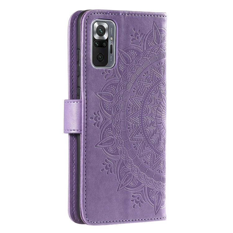 For Xiaomi Redmi Note 10 Pro Max Totem Flower Embossed Horizontal Flip TPU + PU Leather Case with Holder & Card Slots & Wallet