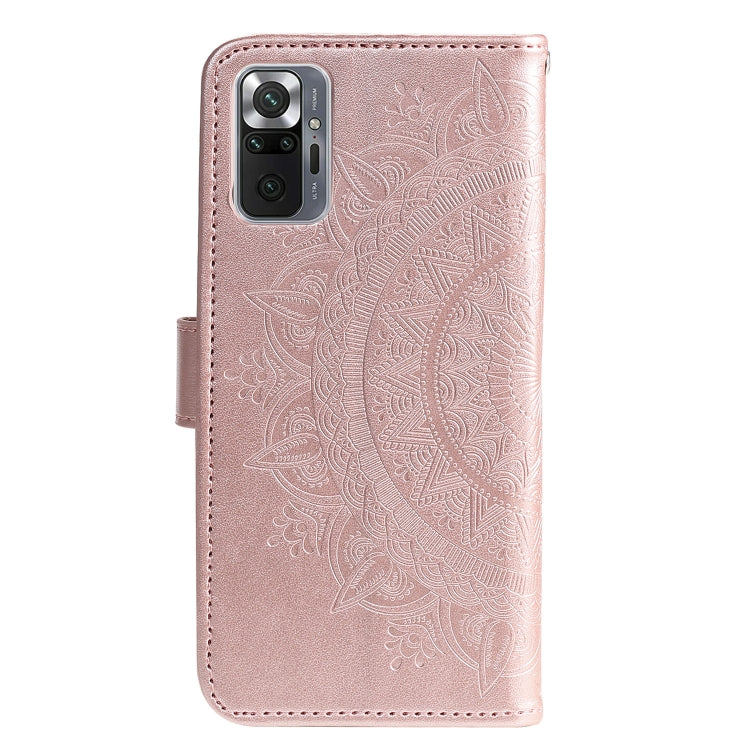 For Xiaomi Redmi Note 10 Pro Max Totem Flower Embossed Horizontal Flip TPU + PU Leather Case with Holder & Card Slots & Wallet