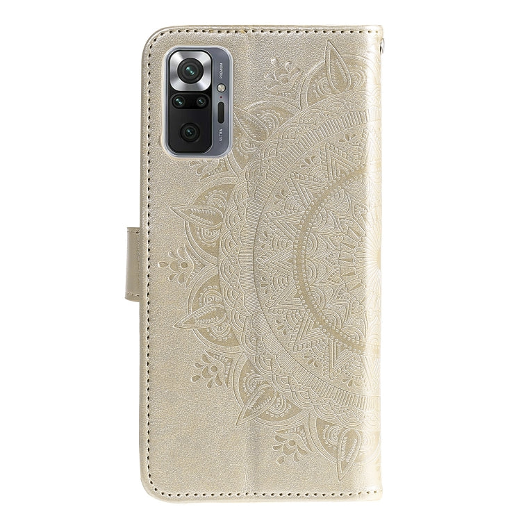 For Xiaomi Redmi Note 10 Pro Max Totem Flower Embossed Horizontal Flip TPU + PU Leather Case with Holder & Card Slots & Wallet