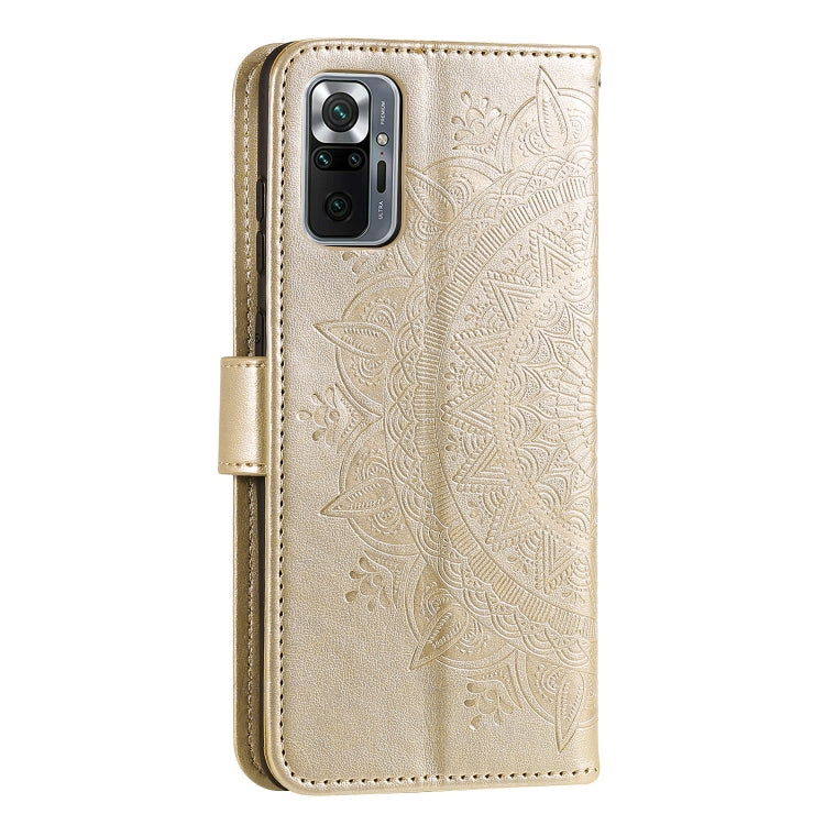 For Xiaomi Redmi Note 10 Pro Max Totem Flower Embossed Horizontal Flip TPU + PU Leather Case with Holder & Card Slots & Wallet