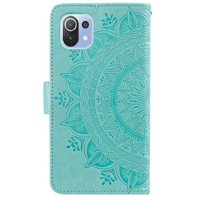 For Xiaomi Mi 11 Lite Totem Flower Embossed Horizontal Flip TPU + PU Leather Case with Holder & Card Slots & Wallet