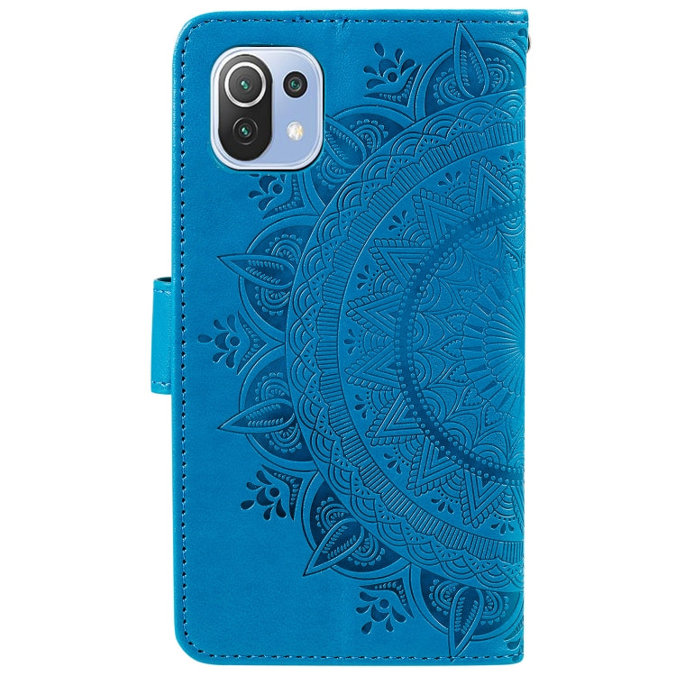 For Xiaomi Mi 11 Lite Totem Flower Embossed Horizontal Flip TPU + PU Leather Case with Holder & Card Slots & Wallet