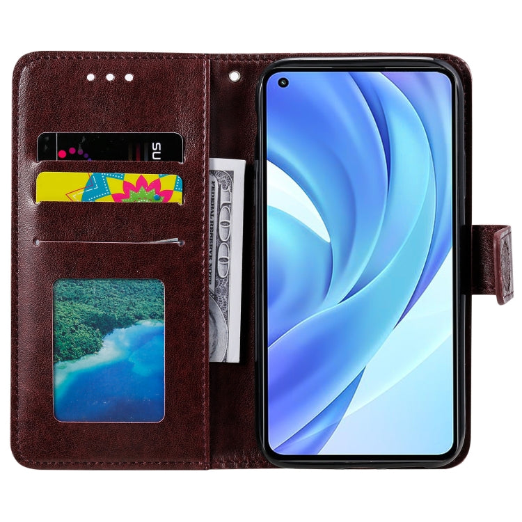 For Xiaomi Mi 11 Lite Totem Flower Embossed Horizontal Flip TPU + PU Leather Case with Holder & Card Slots & Wallet