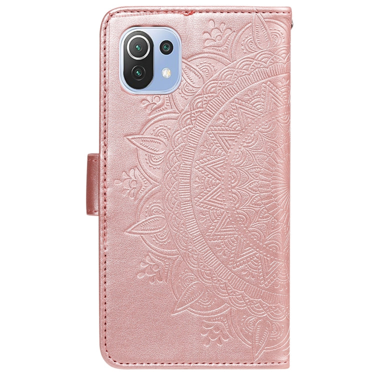 For Xiaomi Mi 11 Lite Totem Flower Embossed Horizontal Flip TPU + PU Leather Case with Holder & Card Slots & Wallet