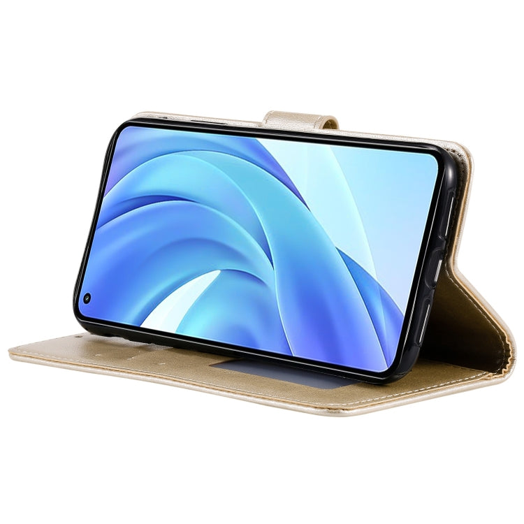 For Xiaomi Mi 11 Lite Totem Flower Embossed Horizontal Flip TPU + PU Leather Case with Holder & Card Slots & Wallet