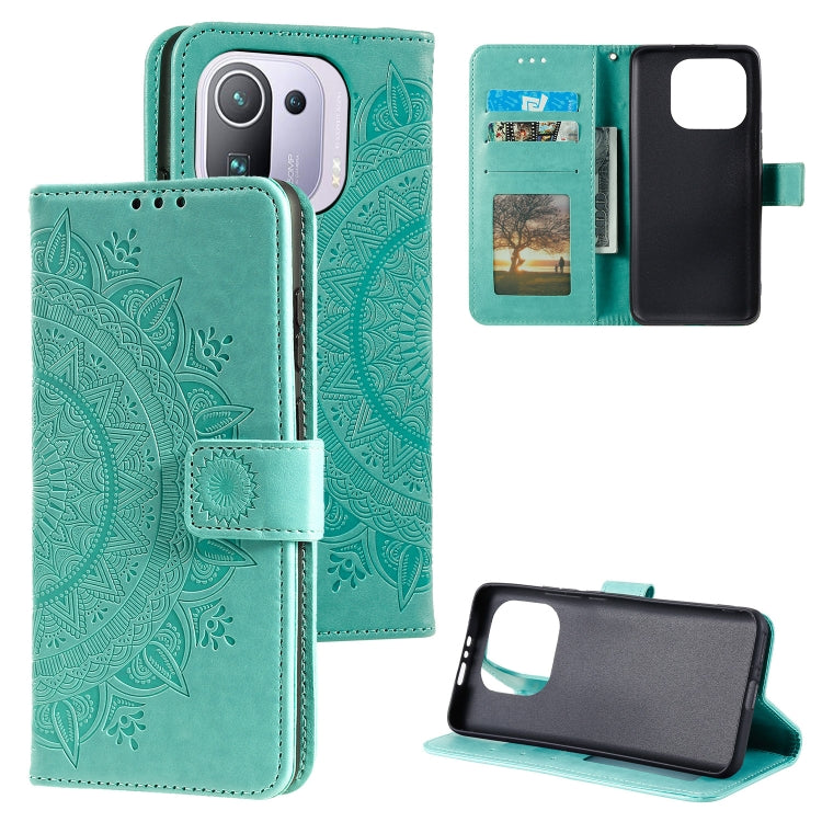 For Xiaomi Mi 11 Pro Totem Flower Embossed Horizontal Flip TPU + PU Leather Case with Holder & Card Slots & Wallet