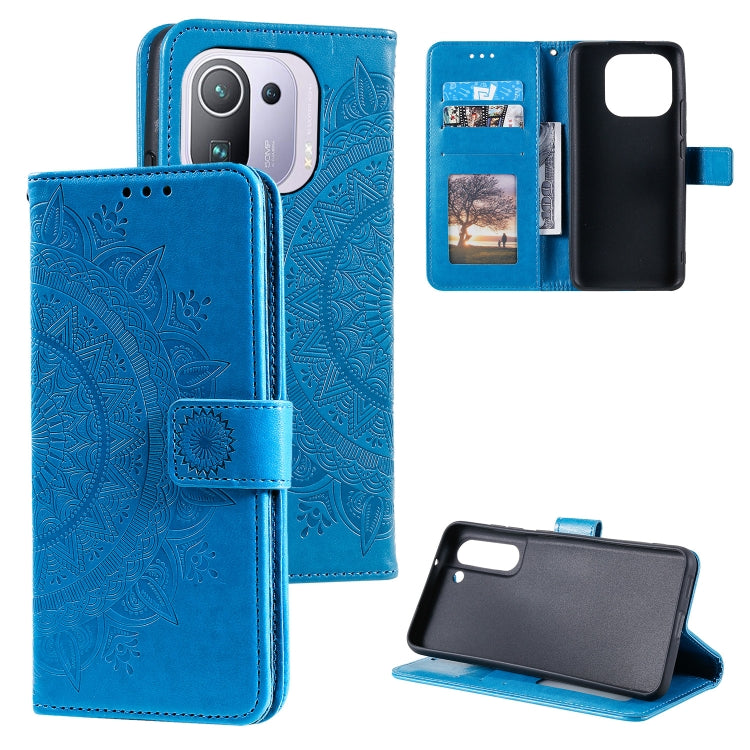 For Xiaomi Mi 11 Pro Totem Flower Embossed Horizontal Flip TPU + PU Leather Case with Holder & Card Slots & Wallet
