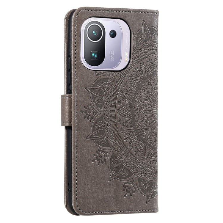 For Xiaomi Mi 11 Pro Totem Flower Embossed Horizontal Flip TPU + PU Leather Case with Holder & Card Slots & Wallet