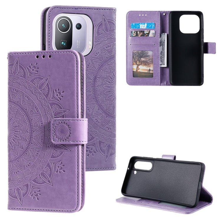 For Xiaomi Mi 11 Pro Totem Flower Embossed Horizontal Flip TPU + PU Leather Case with Holder & Card Slots & Wallet