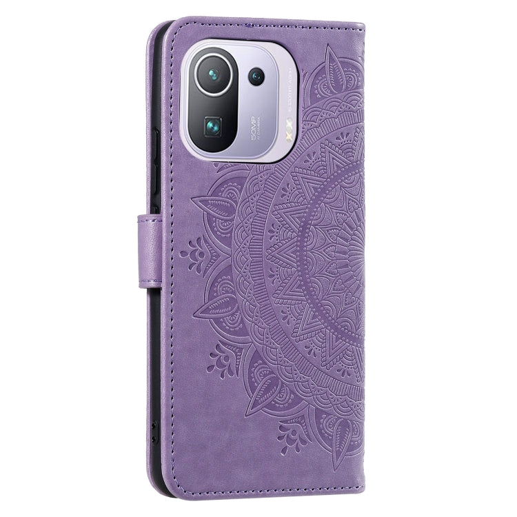 For Xiaomi Mi 11 Pro Totem Flower Embossed Horizontal Flip TPU + PU Leather Case with Holder & Card Slots & Wallet