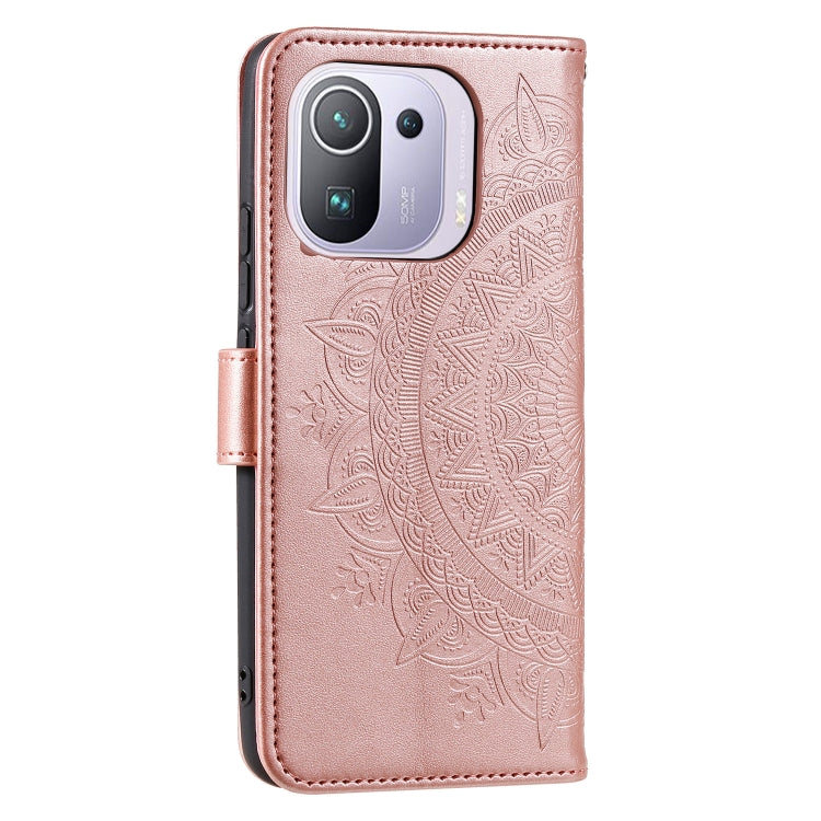 For Xiaomi Mi 11 Pro Totem Flower Embossed Horizontal Flip TPU + PU Leather Case with Holder & Card Slots & Wallet