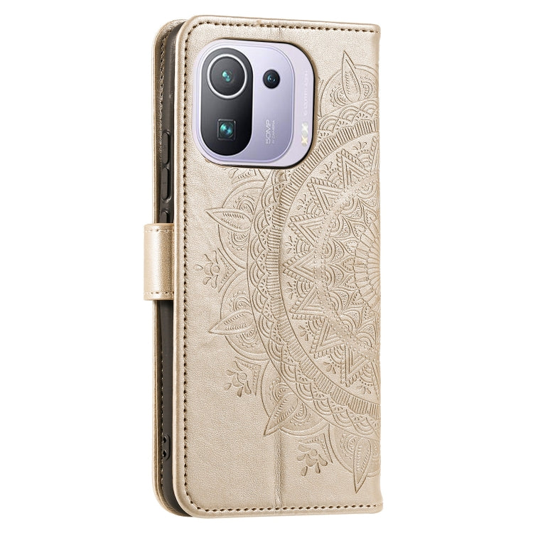 For Xiaomi Mi 11 Pro Totem Flower Embossed Horizontal Flip TPU + PU Leather Case with Holder & Card Slots & Wallet
