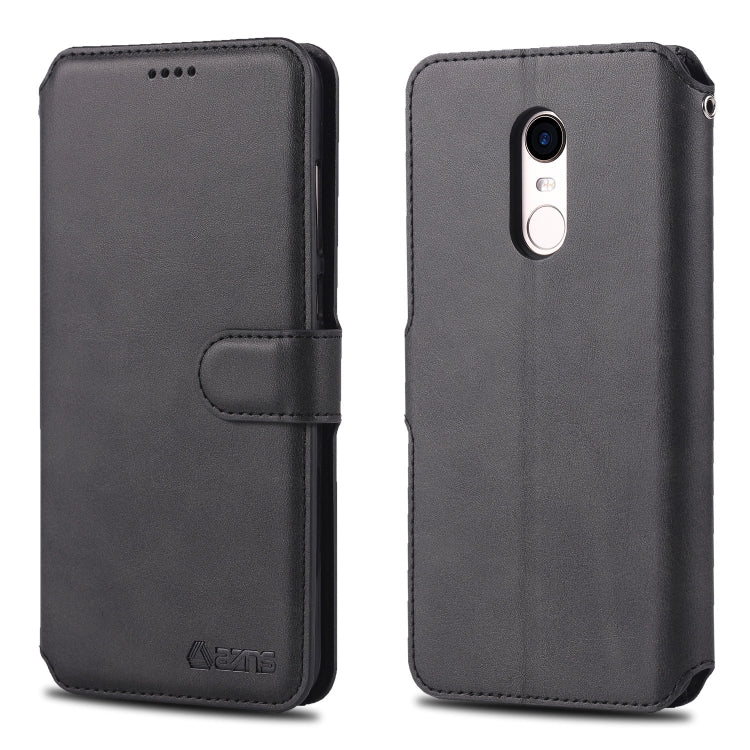 For Xiaomi Redmi 5 Plus AZNS Calf Texture Magnetic Horizontal Flip PU Leather Case with Holder & Card Slots & Photo Frame