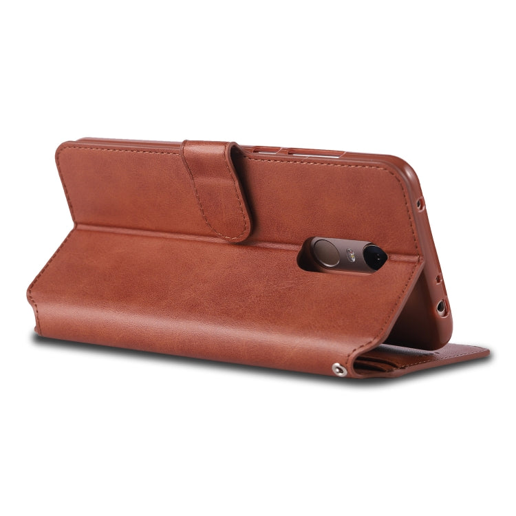 For Xiaomi Redmi 5 Plus AZNS Calf Texture Magnetic Horizontal Flip PU Leather Case with Holder & Card Slots & Photo Frame