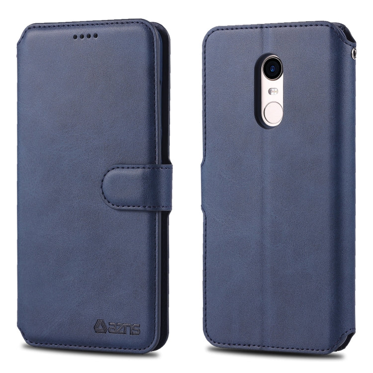 For Xiaomi Redmi 5 Plus AZNS Calf Texture Magnetic Horizontal Flip PU Leather Case with Holder & Card Slots & Photo Frame