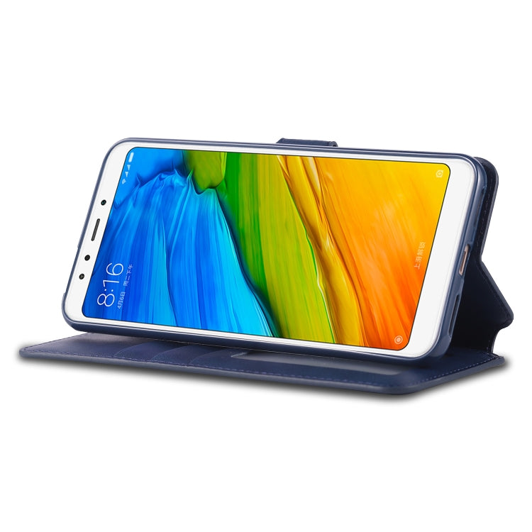 For Xiaomi Redmi 5 Plus AZNS Calf Texture Magnetic Horizontal Flip PU Leather Case with Holder & Card Slots & Photo Frame