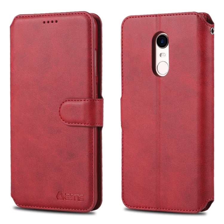 For Xiaomi Redmi 5 Plus AZNS Calf Texture Magnetic Horizontal Flip PU Leather Case with Holder & Card Slots & Photo Frame
