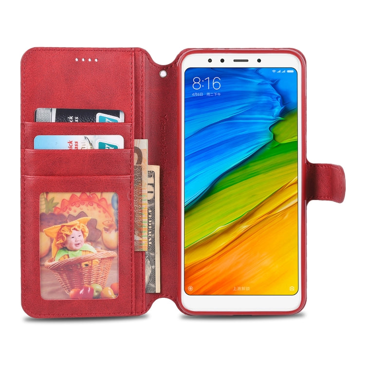 For Xiaomi Redmi 5 Plus AZNS Calf Texture Magnetic Horizontal Flip PU Leather Case with Holder & Card Slots & Photo Frame