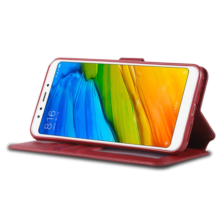 For Xiaomi Redmi 5 Plus AZNS Calf Texture Magnetic Horizontal Flip PU Leather Case with Holder & Card Slots & Photo Frame