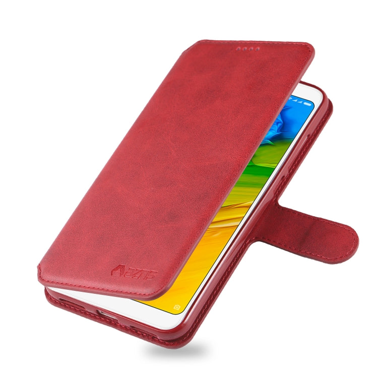 For Xiaomi Redmi 5 Plus AZNS Calf Texture Magnetic Horizontal Flip PU Leather Case with Holder & Card Slots & Photo Frame