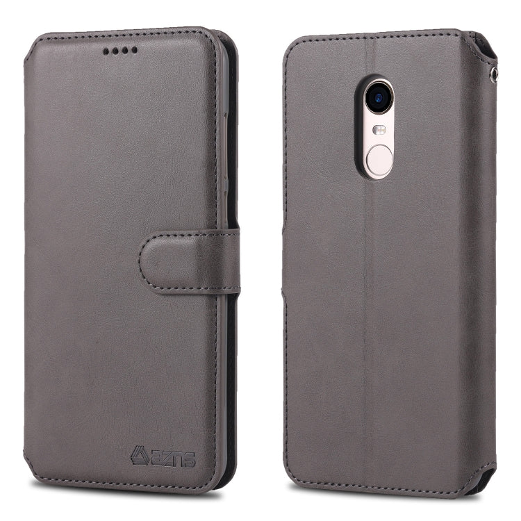 For Xiaomi Redmi 5 Plus AZNS Calf Texture Magnetic Horizontal Flip PU Leather Case with Holder & Card Slots & Photo Frame