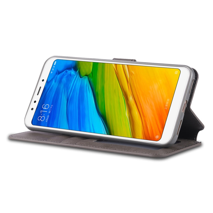 For Xiaomi Redmi 5 Plus AZNS Calf Texture Magnetic Horizontal Flip PU Leather Case with Holder & Card Slots & Photo Frame