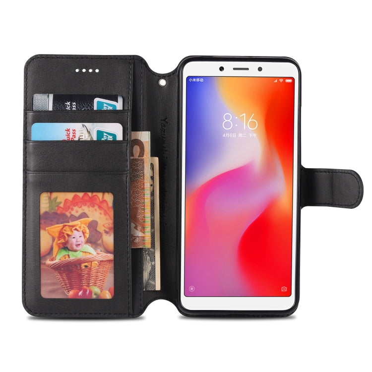 For Xiaomi Redmi 6A AZNS Calf Texture Magnetic Horizontal Flip PU Leather Case with Holder & Card Slots & Photo Frame