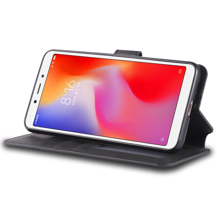 For Xiaomi Redmi 6A AZNS Calf Texture Magnetic Horizontal Flip PU Leather Case with Holder & Card Slots & Photo Frame