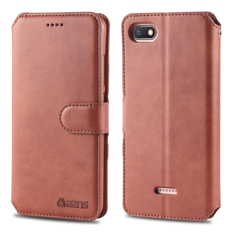 For Xiaomi Redmi 6A AZNS Calf Texture Magnetic Horizontal Flip PU Leather Case with Holder & Card Slots & Photo Frame