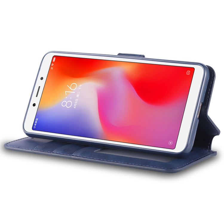 For Xiaomi Redmi 6A AZNS Calf Texture Magnetic Horizontal Flip PU Leather Case with Holder & Card Slots & Photo Frame